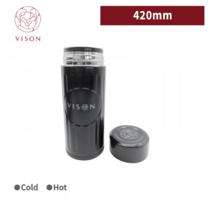 《VISON専用》VC1【タンブラー 黒 浄水カートリッジ付き 420ml 】1箱5個