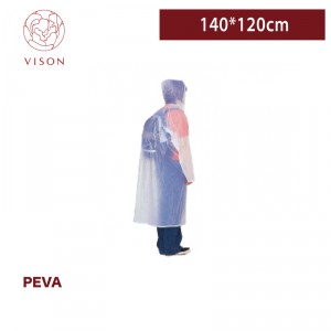 《VISON専用》I131【楽々レインコート サイズ:（適応身長165~185cm） ホワイト】- 1箱120個 